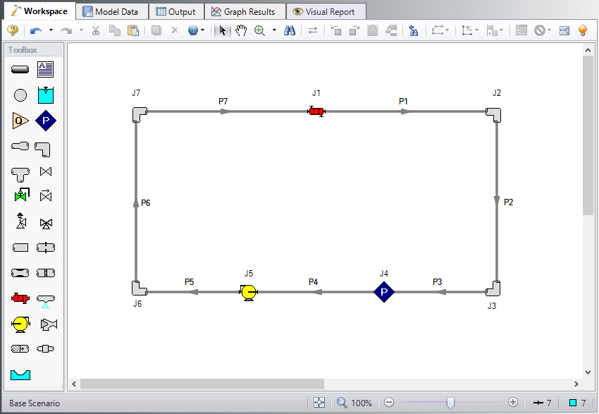 The Workspace for the Heat Exchanger System Example.